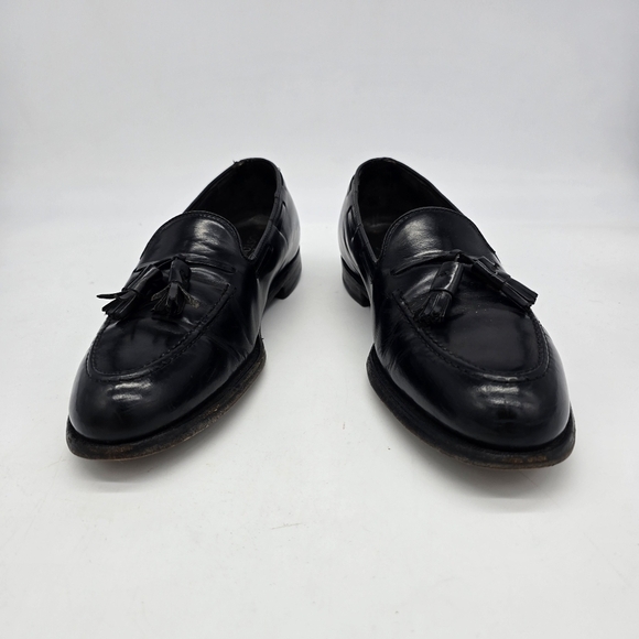 Vintage Bostonian Tassel Loafers Black Leather Men\'s Shoes 9 C/A Made in USA main image 9